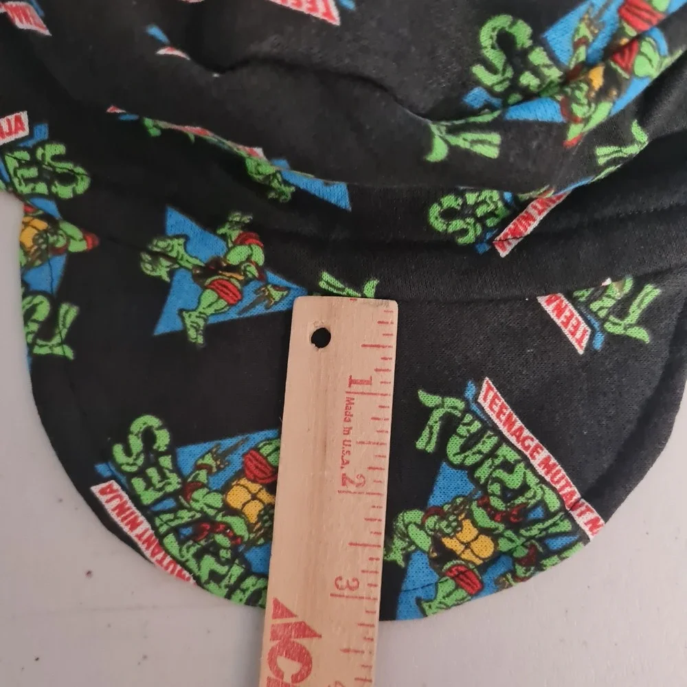 Vintage Teenage Mutant Ninja Turtles Hat Adult Raphael Painters Cap Handmade 90s